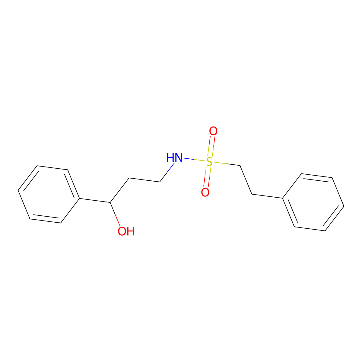 N-(3-hydroxy-3-phenylpropyl)-2-phenylethanesulfonamide molecular structure, CAS 1396811-95-2