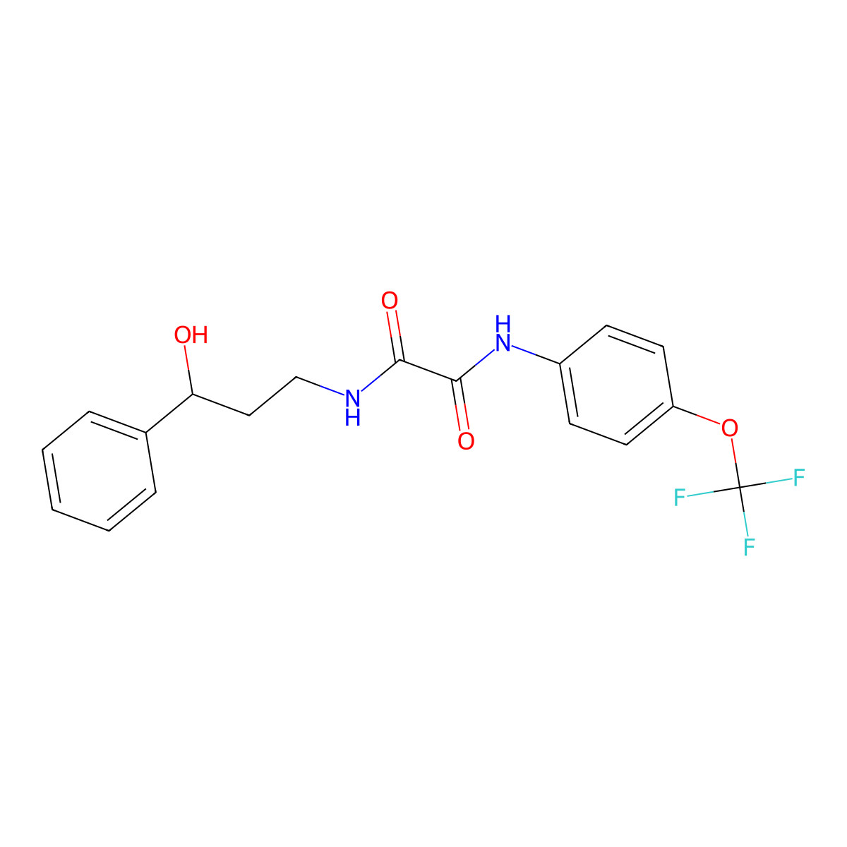 N1-(3-hydroxy-3-phenylpropyl)-N2-(4-(trifluoromethoxy)phenyl)oxalamide molecular structure, CAS 1396812-22-8