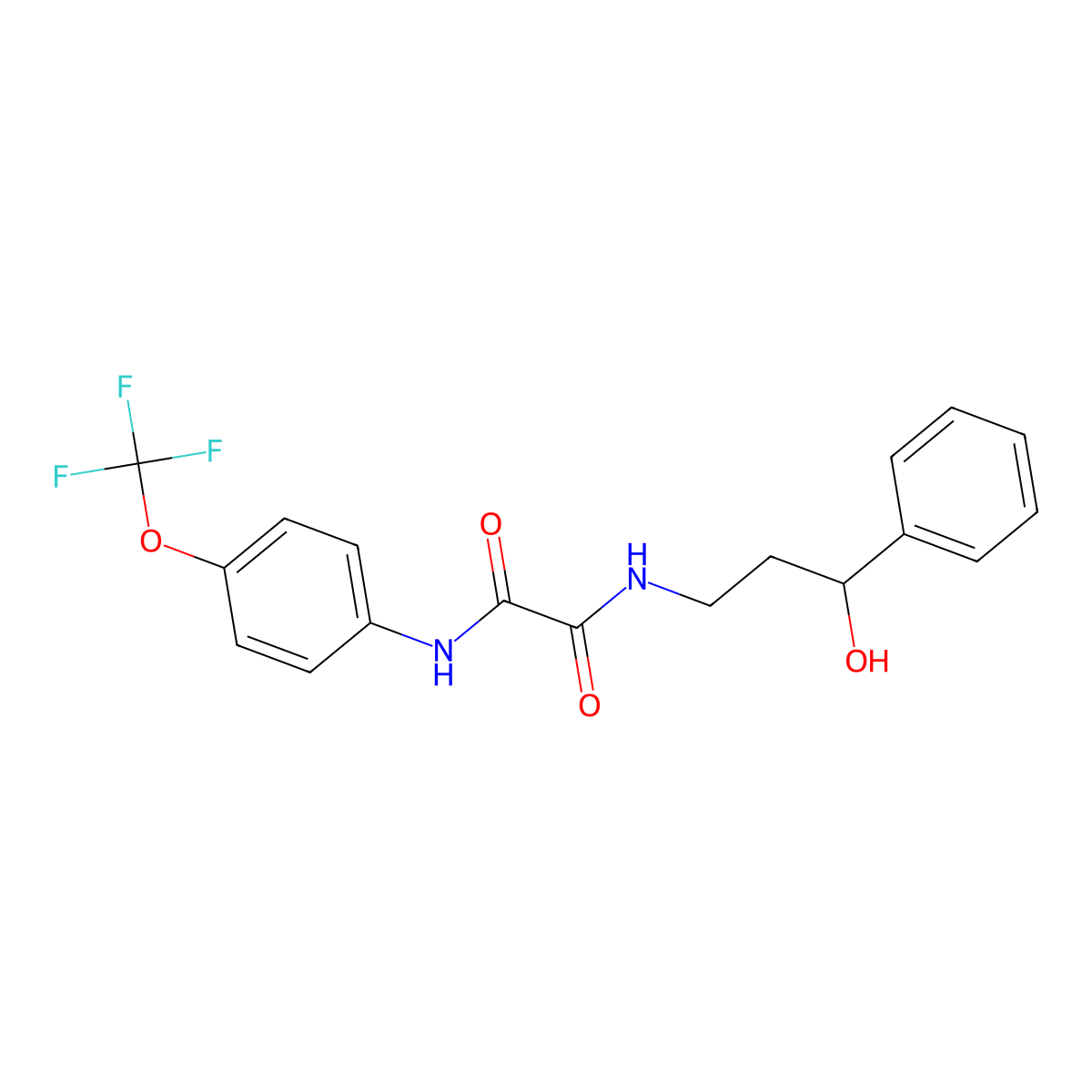 N1-(3-hydroxy-3-phenylpropyl)-N2-(4-(trifluoromethoxy)phenyl)oxalamide molecular structure, CAS 1396812-22-8