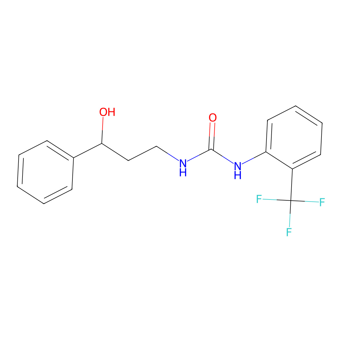 1-(3-Hydroxy-3-phenylpropyl)-3-[2-(trifluoromethyl)phenyl]urea molecular structure, CAS 1396812-36-4
