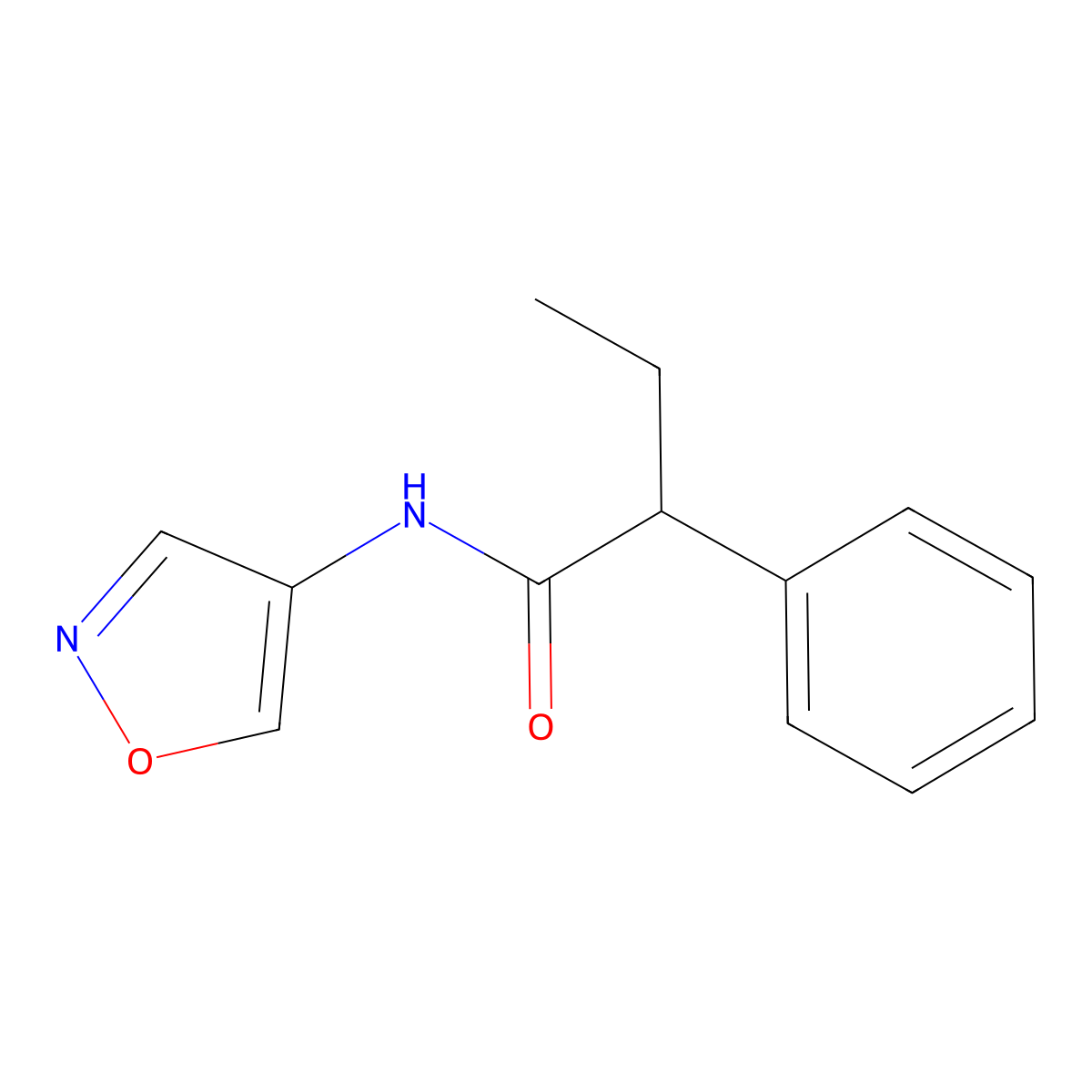 N-(isoxazol-4-yl)-2-phenylbutanamide molecular structure, CAS 1396813-19-6