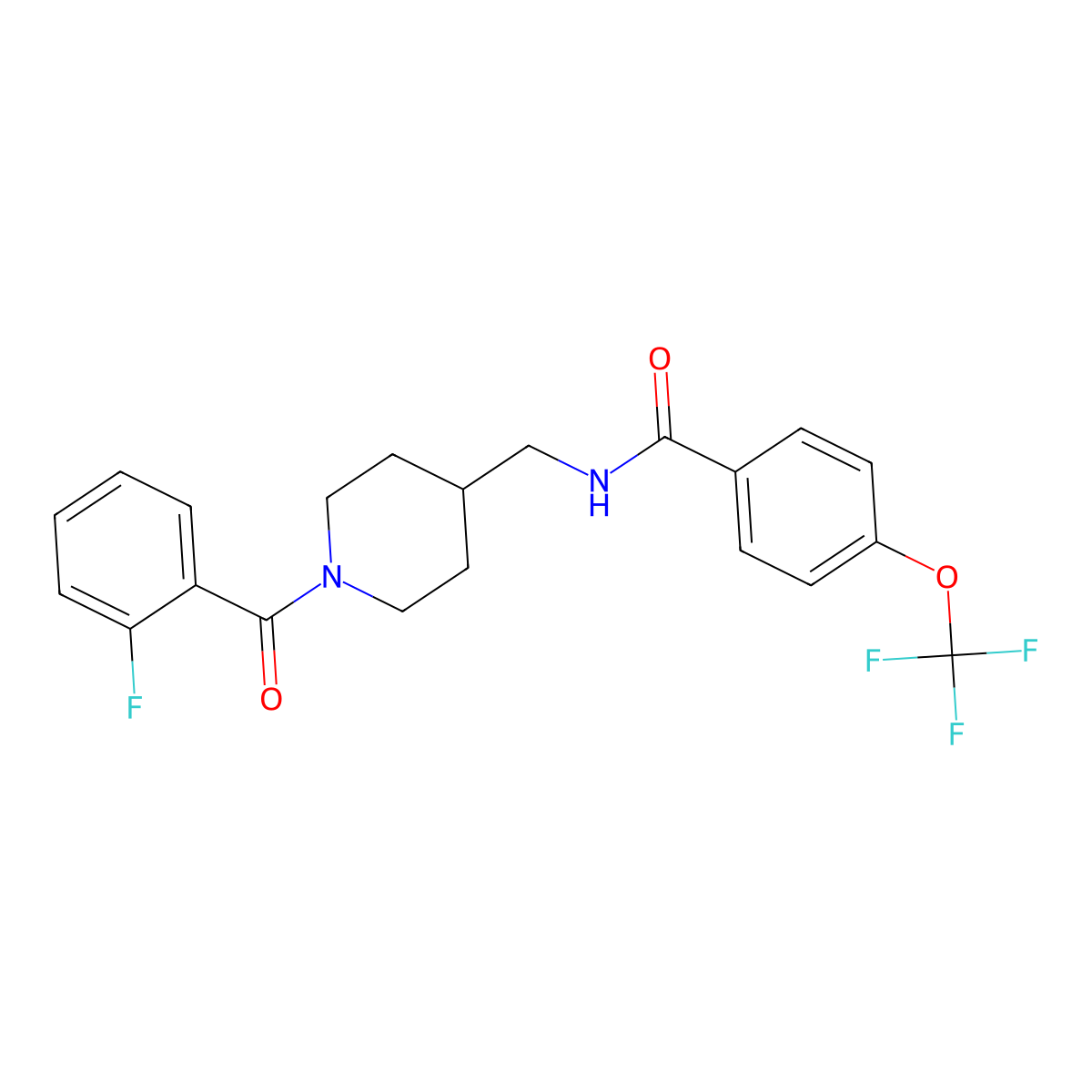 N-((1-(2-fluorobenzoyl)piperidin-4-yl)methyl)-4-(trifluoromethoxy)benzamide molecular structure, CAS 1396813-24-3