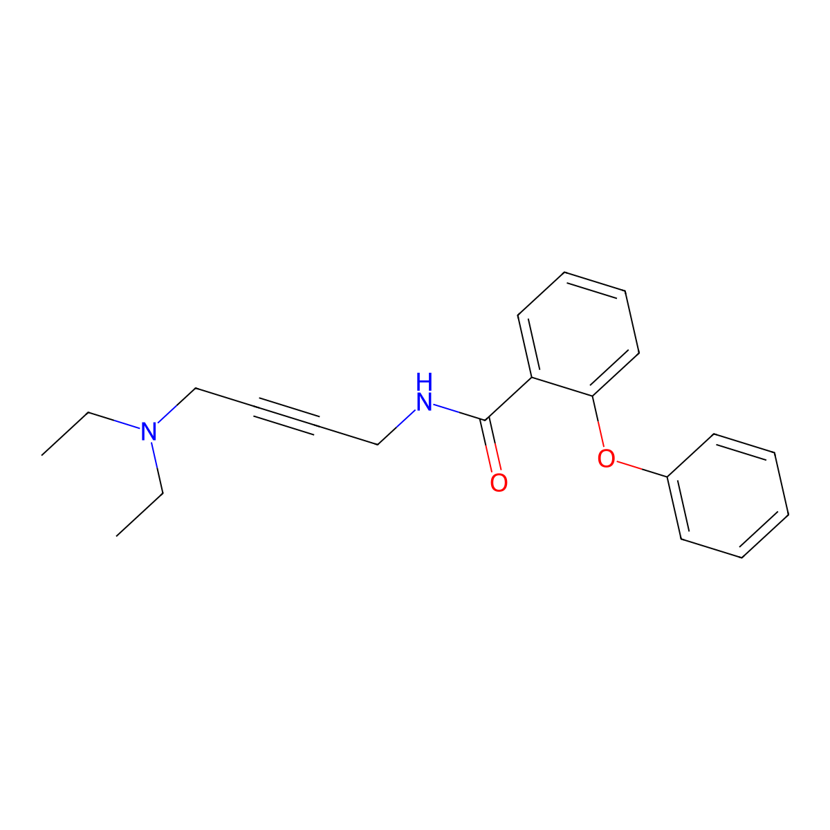 N-(4-(diethylamino)but-2-yn-1-yl)-2-phenoxybenzamide molecular structure, CAS 1396814-02-0
