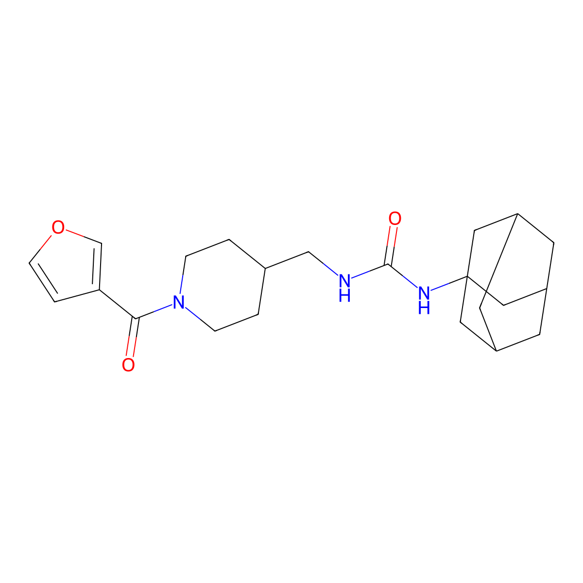 1-(Adamantan-1-yl)-3-{[1-(furan-3-carbonyl)piperidin-4-yl]methyl}urea molecular structure, CAS 1396815-14-7
