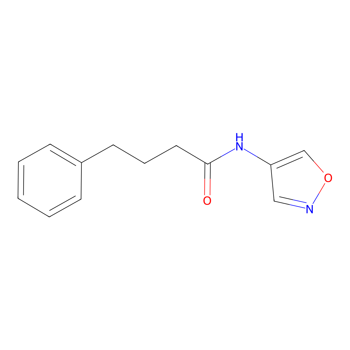 N-(isoxazol-4-yl)-4-phenylbutanamide molecular structure, CAS 1396815-15-8