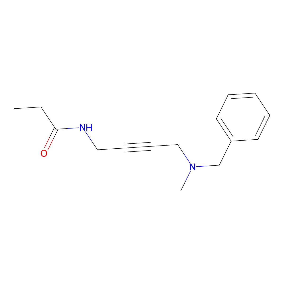 N-(4-(benzyl(methyl)amino)but-2-yn-1-yl)propionamide molecular structure, CAS 1396843-13-2