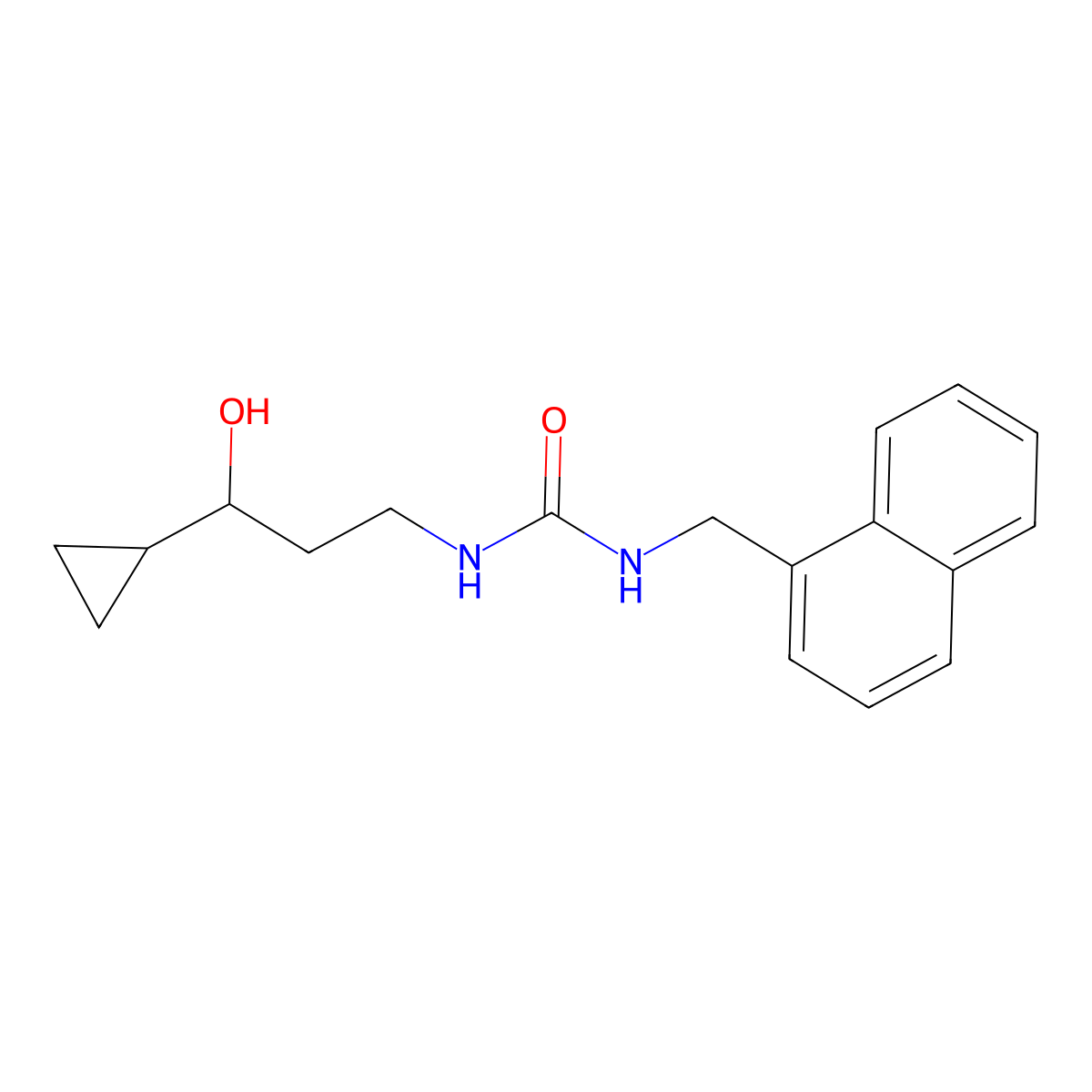 1-(3-Cyclopropyl-3-hydroxypropyl)-3-(naphthalen-1-ylmethyl)urea molecular structure, CAS 1396843-24-5