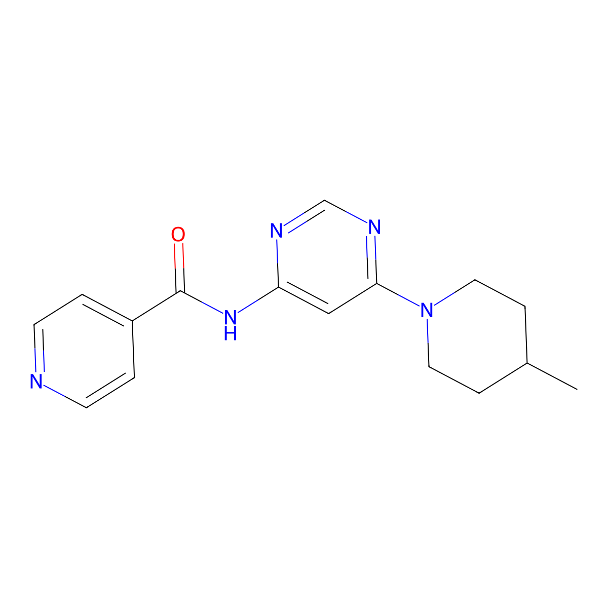 N-(6-(4-methylpiperidin-1-yl)pyrimidin-4-yl)isonicotinamide molecular structure, CAS 1396844-26-0