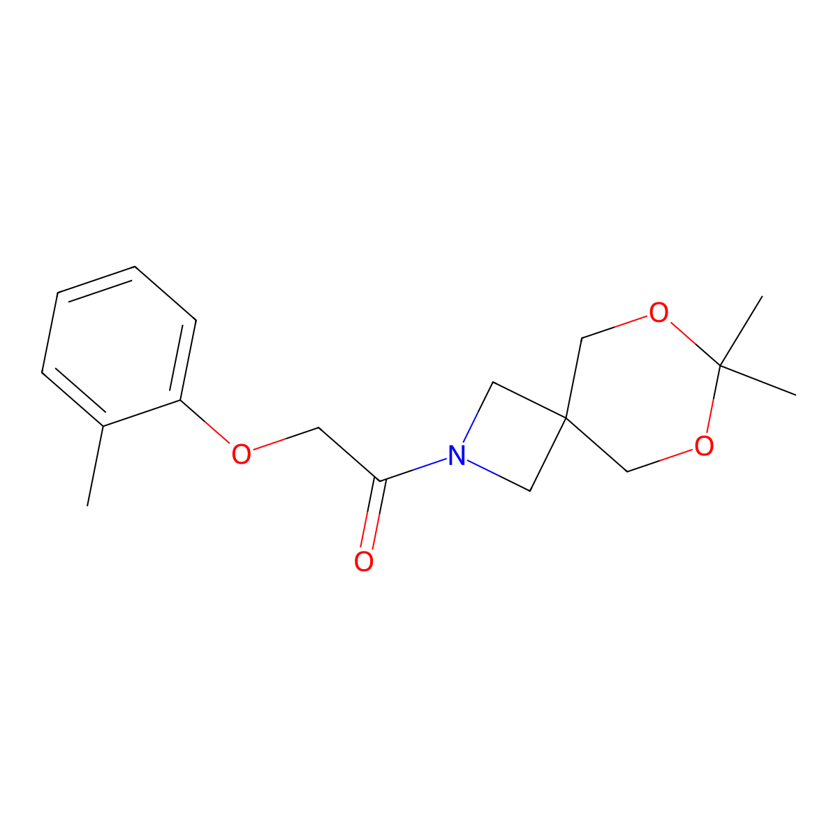 1-(7,7-Dimethyl-6,8-dioxa-2-azaspiro[3.5]nonan-2-yl)-2-(o-tolyloxy)ethanone molecular structure, CAS 1396844-66-8