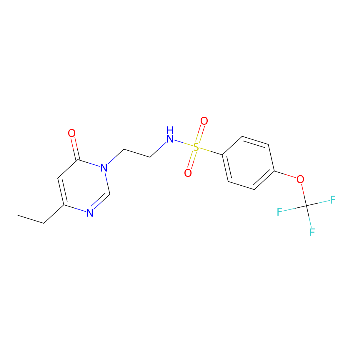 N-(2-(4-ethyl-6-oxopyrimidin-1(6H)-yl)ethyl)-4-(trifluoromethoxy)benzenesulfonamide molecular structure, CAS 1396844-72-6