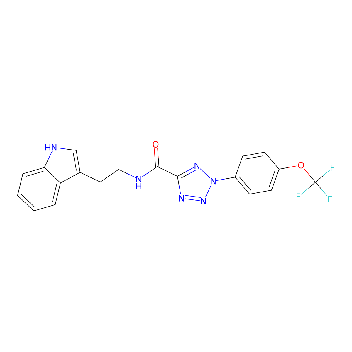 N-(2-(1H-indol-3-yl)ethyl)-2-(4-(trifluoromethoxy)phenyl)-2H-tetrazole-5-carboxamide molecular structure, CAS 1396845-02-5