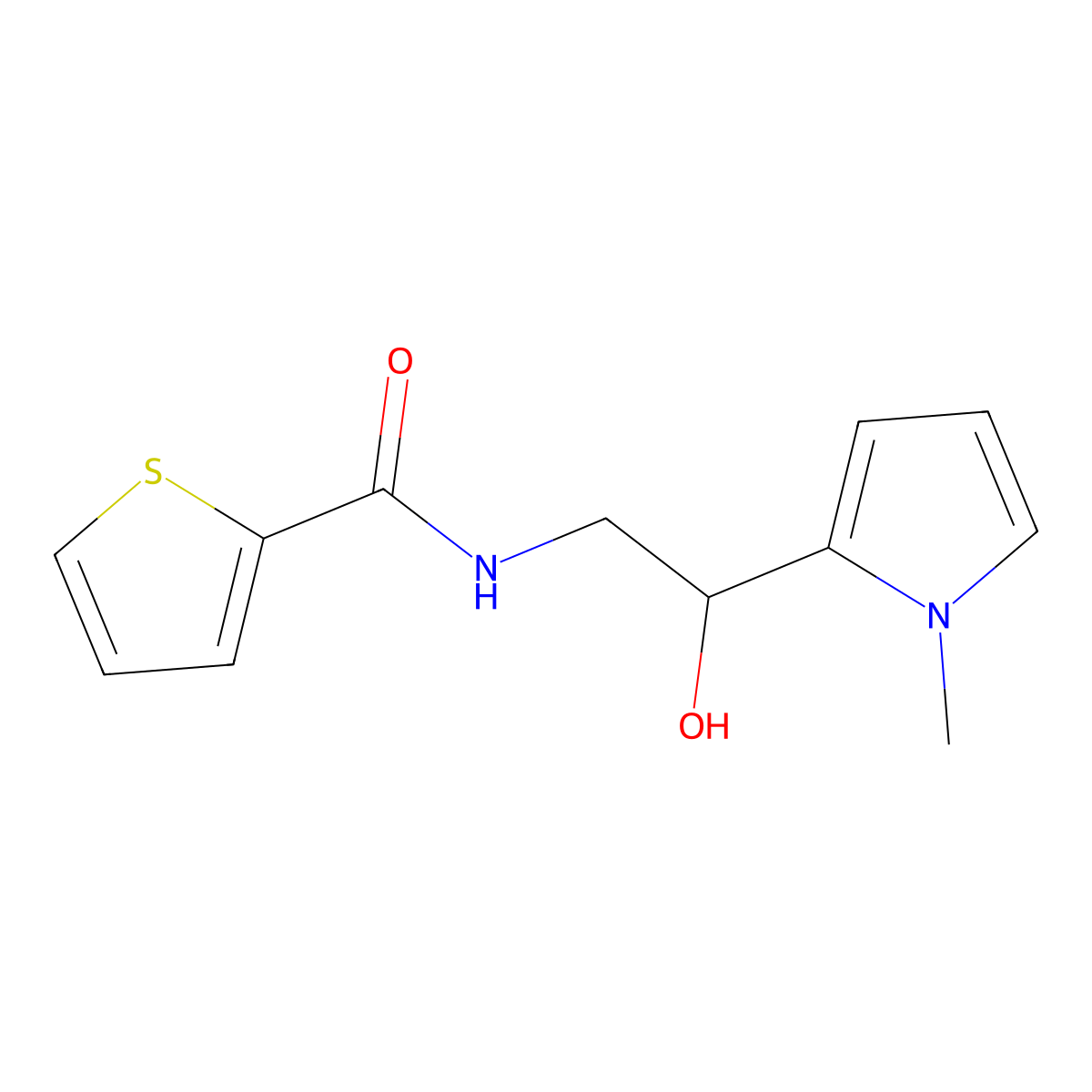 N-[2-hydroxy-2-(1-methyl-1H-pyrrol-2-yl)ethyl]thiophene-2-carboxamide molecular structure, CAS 1396845-24-1