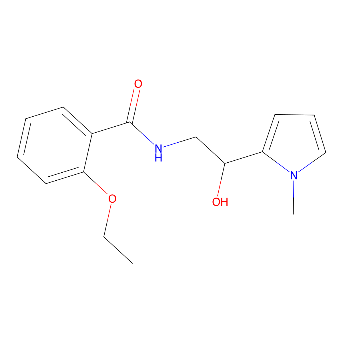 2-ethoxy-N-[2-hydroxy-2-(1-methyl-1H-pyrrol-2-yl)ethyl]benzamide molecular structure, CAS 1396845-35-4