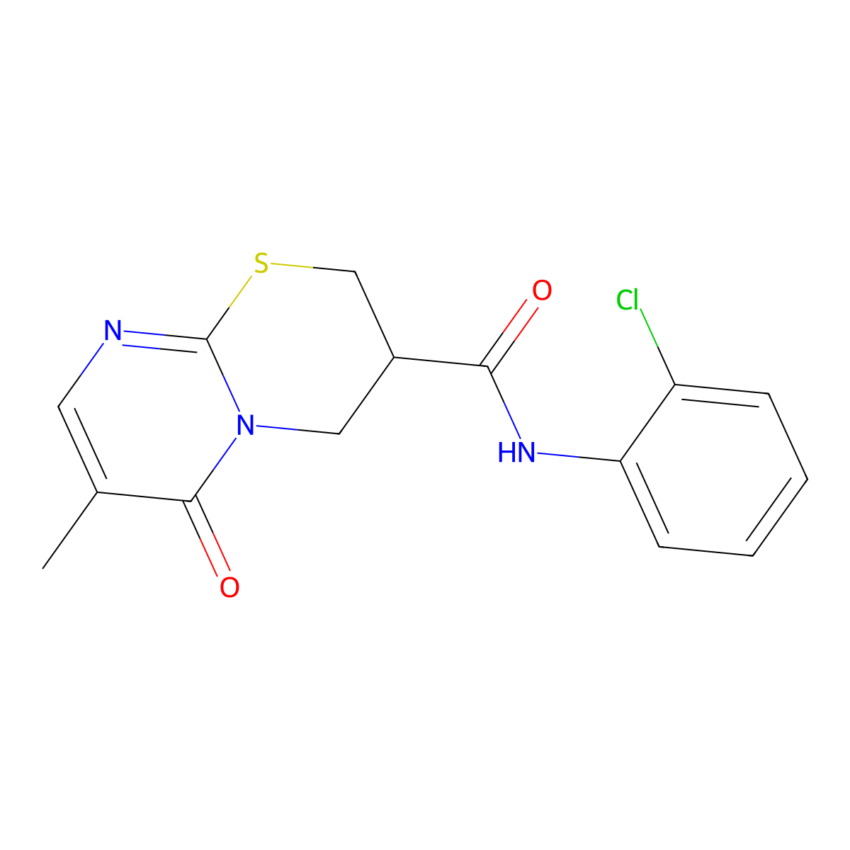 N-(2-chlorophenyl)-7-methyl-6-oxo-2,3,4,6-tetrahydropyrimido[2,1-b][1,3]thiazine-3-carboxamide molecular structure, CAS 1396845-86-5