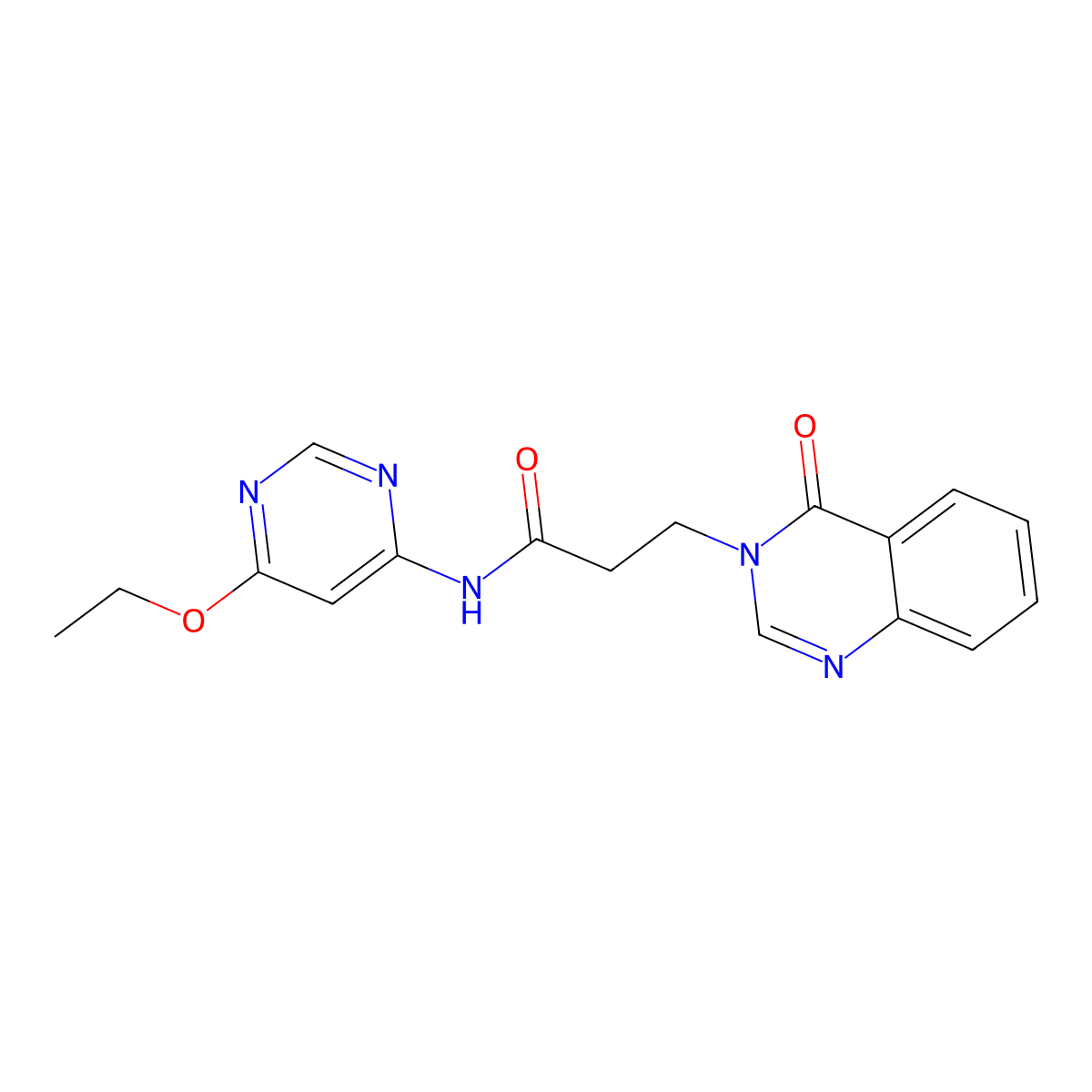 N-(6-ethoxypyrimidin-4-yl)-3-(4-oxoquinazolin-3(4H)-yl)propanamide molecular structure, CAS 1396845-92-3