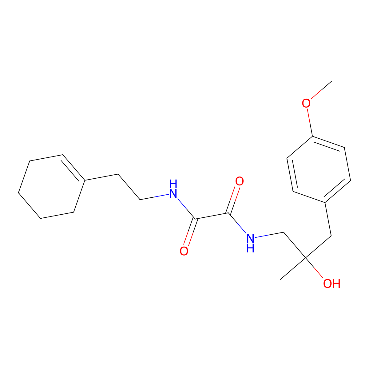 N1-(2-(cyclohex-1-en-1-yl)ethyl)-N2-(2-hydroxy-3-(4-methoxyphenyl)-2-methylpropyl)oxalamide molecular structure, CAS 1396846-01-7