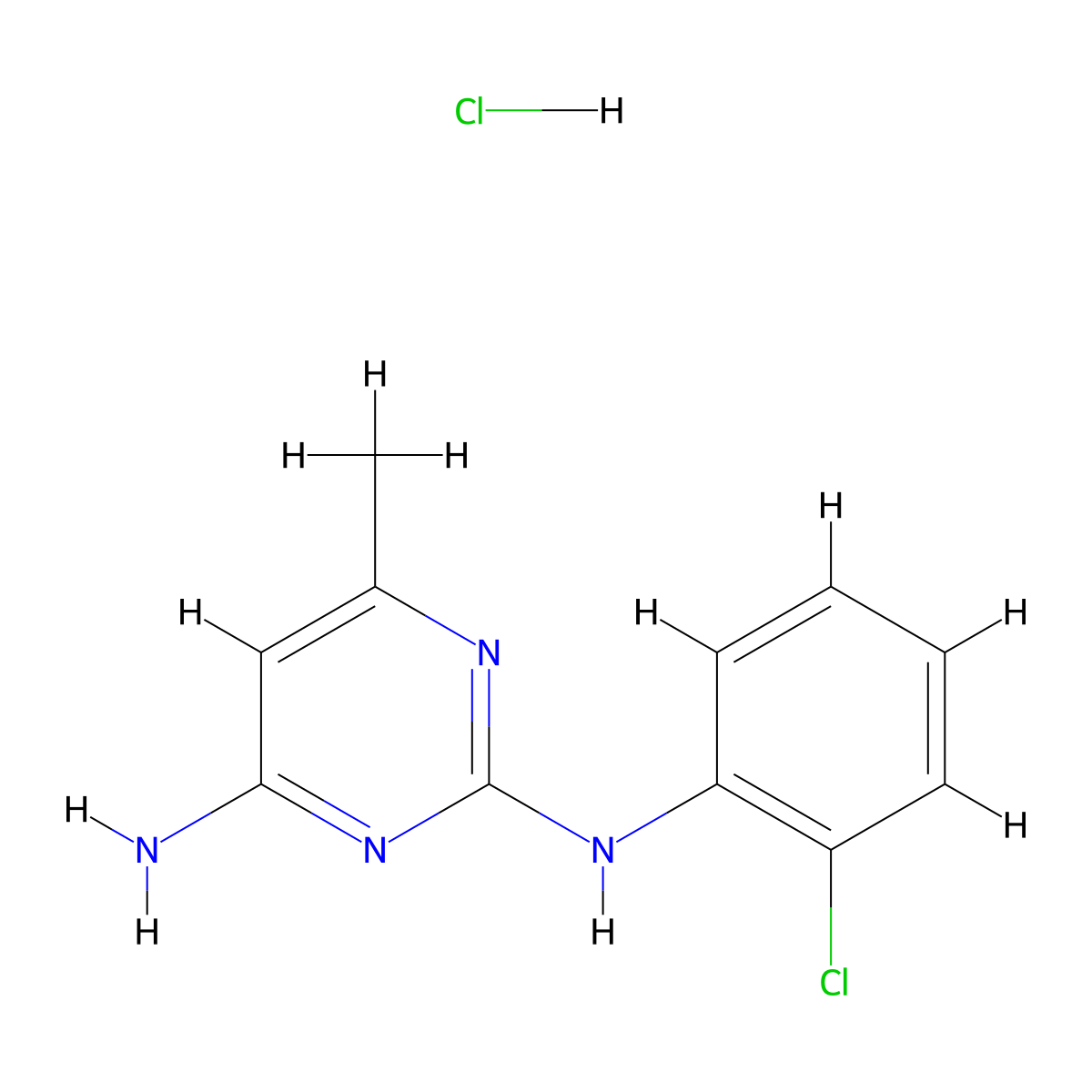 N2-(2-chlorophenyl)-6-methylpyrimidine-2,4-diamine hydrochloride molecular structure, CAS 1396846-02-8