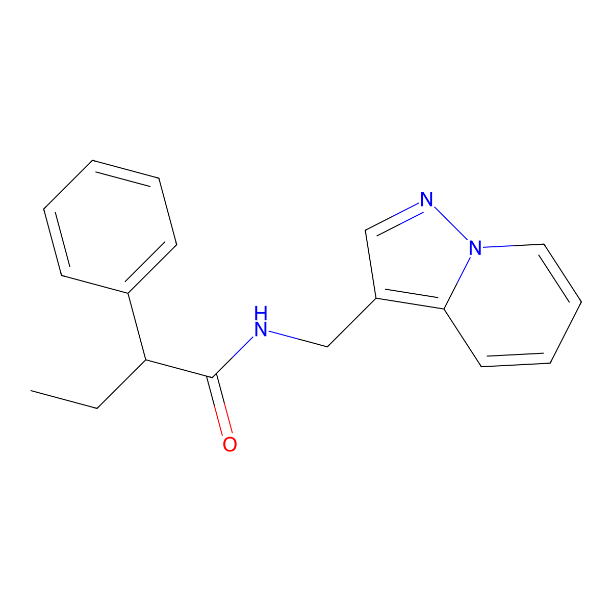 2-phenyl-N-(pyrazolo[1,5-a]pyridin-3-ylmethyl)butanamide molecular structure, CAS 1396846-57-3
