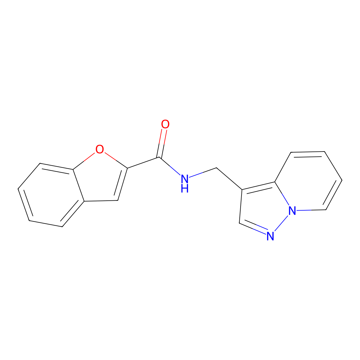 N-(pyrazolo[1,5-a]pyridin-3-ylmethyl)benzofuran-2-carboxamide molecular structure, CAS 1396846-64-2