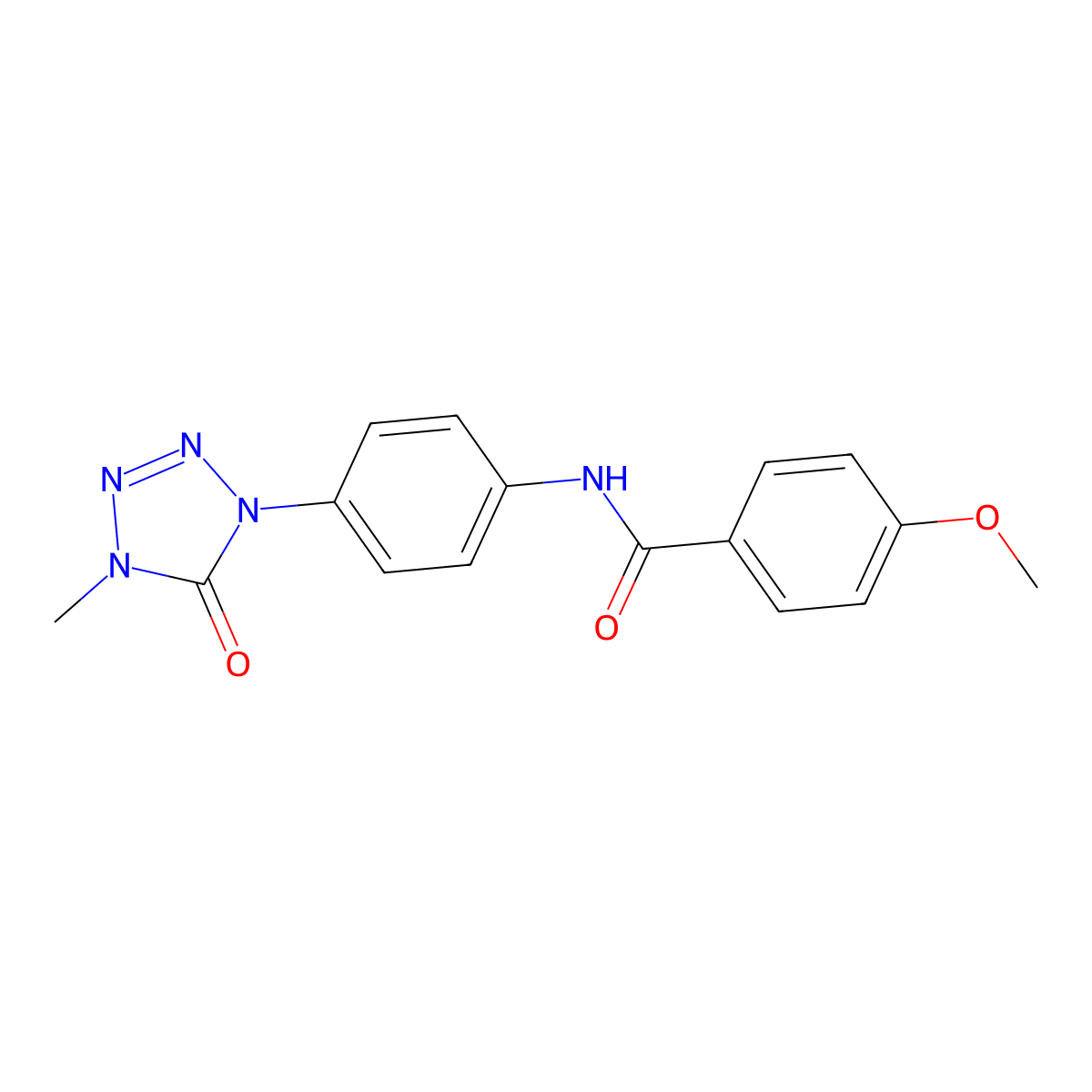 4-methoxy-N-(4-(4-methyl-5-oxo-4,5-dihydro-1H-tetrazol-1-yl)phenyl)benzamide molecular structure, CAS 1396846-92-6