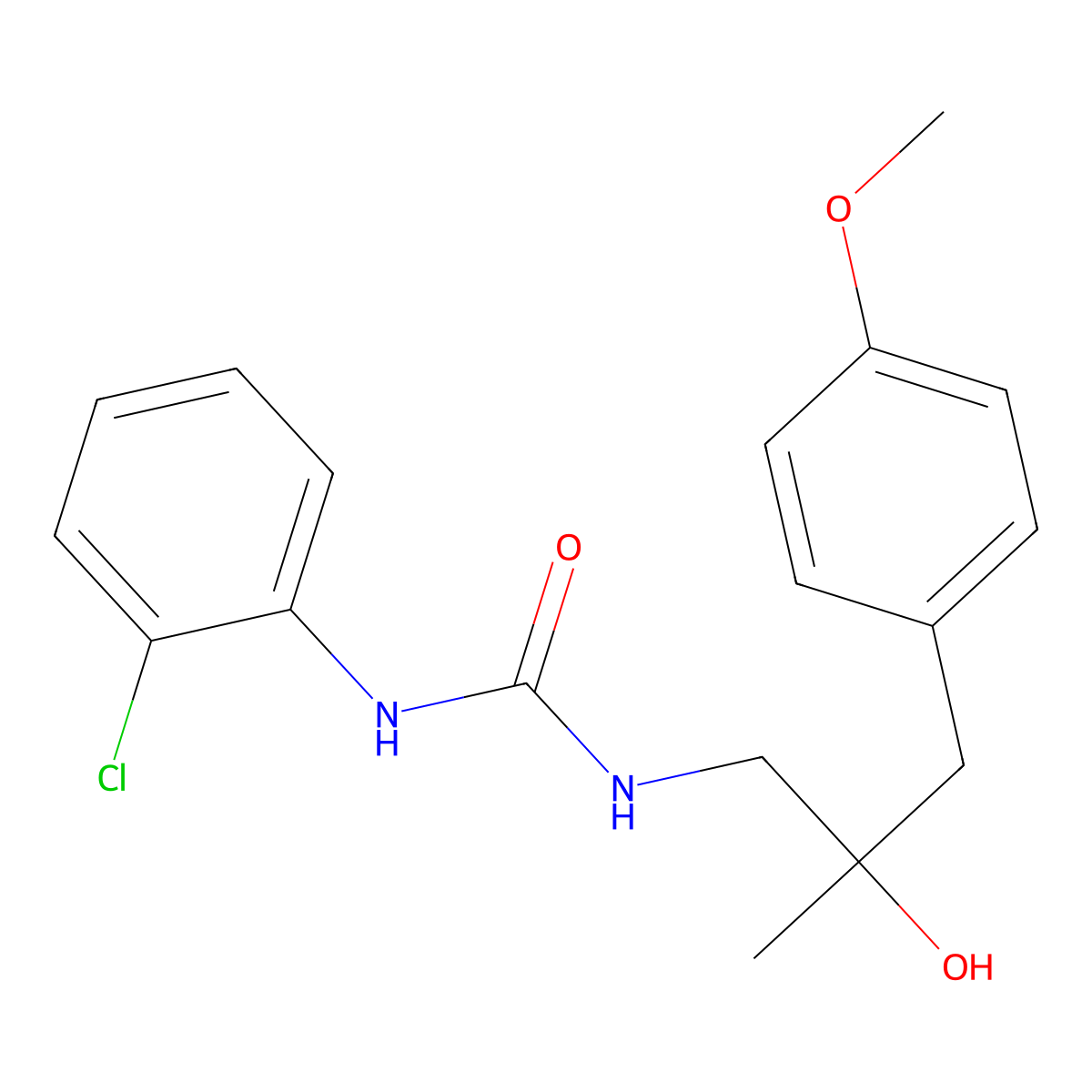 1-(2-Chlorophenyl)-3-(2-hydroxy-3-(4-methoxyphenyl)-2-methylpropyl)urea molecular structure, CAS 1396847-40-7