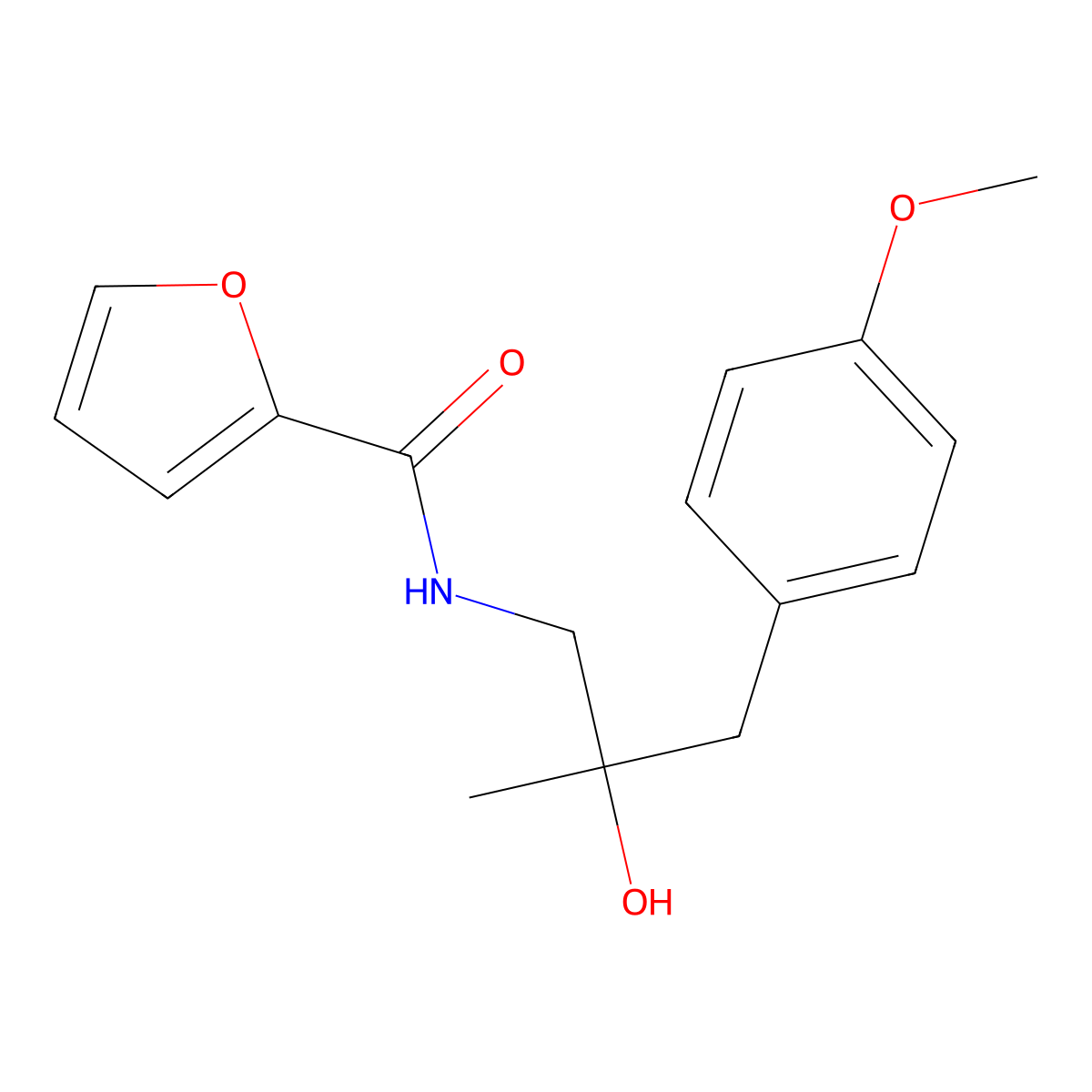 N-[2-hydroxy-3-(4-methoxyphenyl)-2-methylpropyl]furan-2-carboxamide molecular structure, CAS 1396847-80-5
