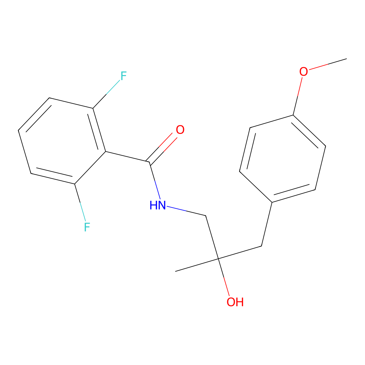 2,6-difluoro-N-[2-hydroxy-3-(4-methoxyphenyl)-2-methylpropyl]benzamide molecular structure, CAS 1396847-85-0