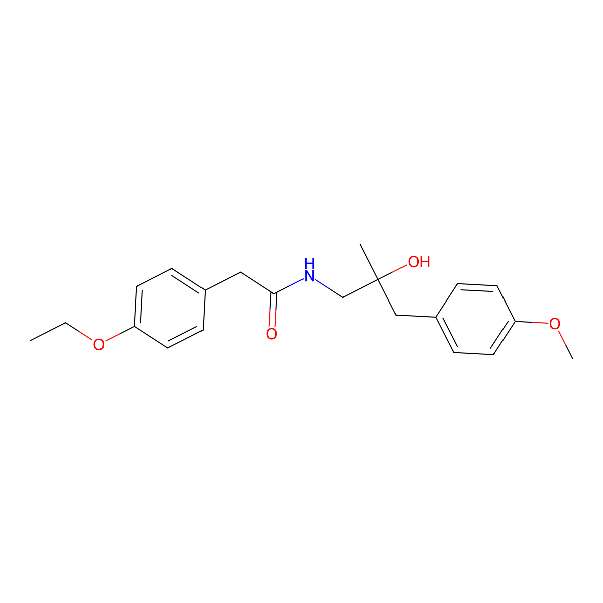 2-(4-ethoxyphenyl)-N-[2-hydroxy-3-(4-methoxyphenyl)-2-methylpropyl]acetamide molecular structure, CAS 1396847-90-7