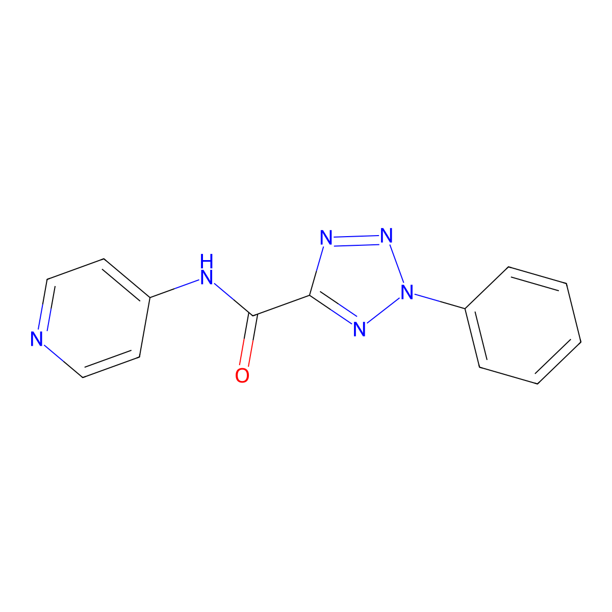 2-phenyl-N-(pyridin-4-yl)-2H-tetrazole-5-carboxamide molecular structure, CAS 1396847-93-0