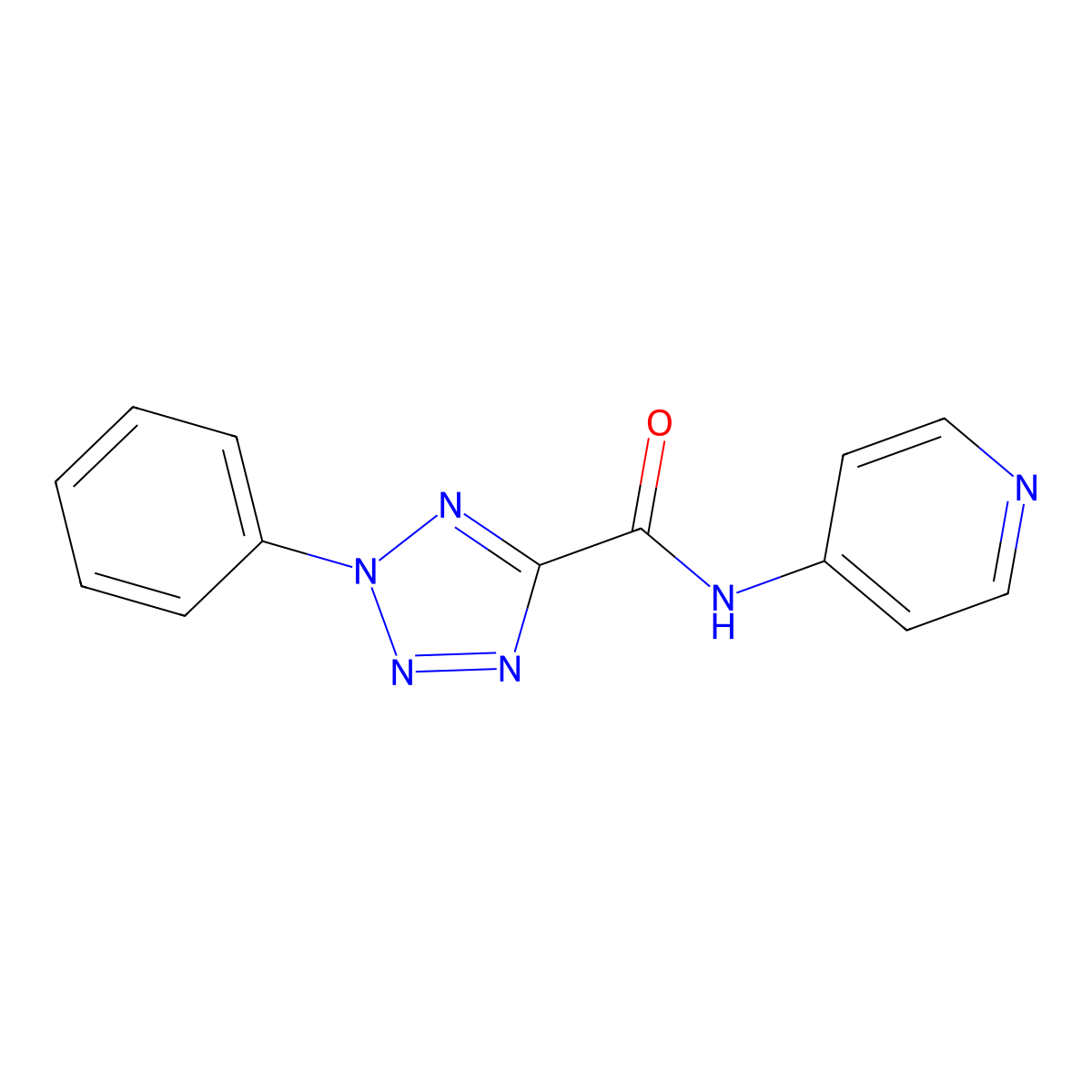 2-phenyl-N-(pyridin-4-yl)-2H-tetrazole-5-carboxamide molecular structure, CAS 1396847-93-0