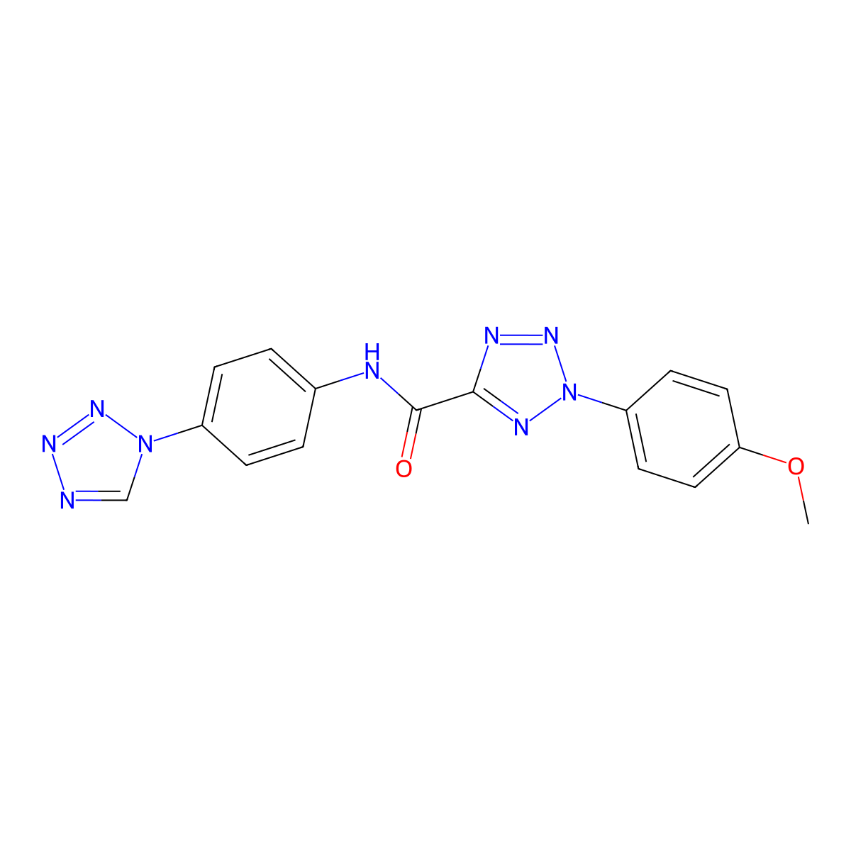 N-(4-(1H-tetrazol-1-yl)phenyl)-2-(4-methoxyphenyl)-2H-tetrazole-5-carboxamide molecular structure, CAS 1396848-20-6