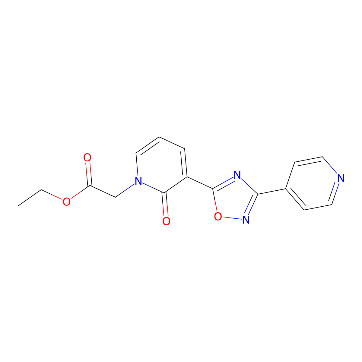 ethyl [2-oxo-3-(3-pyridin-4-yl-1,2,4-oxadiazol-5-yl)pyridin-1(2H)-yl]acetate molecular structure, CAS 1396848-32-0