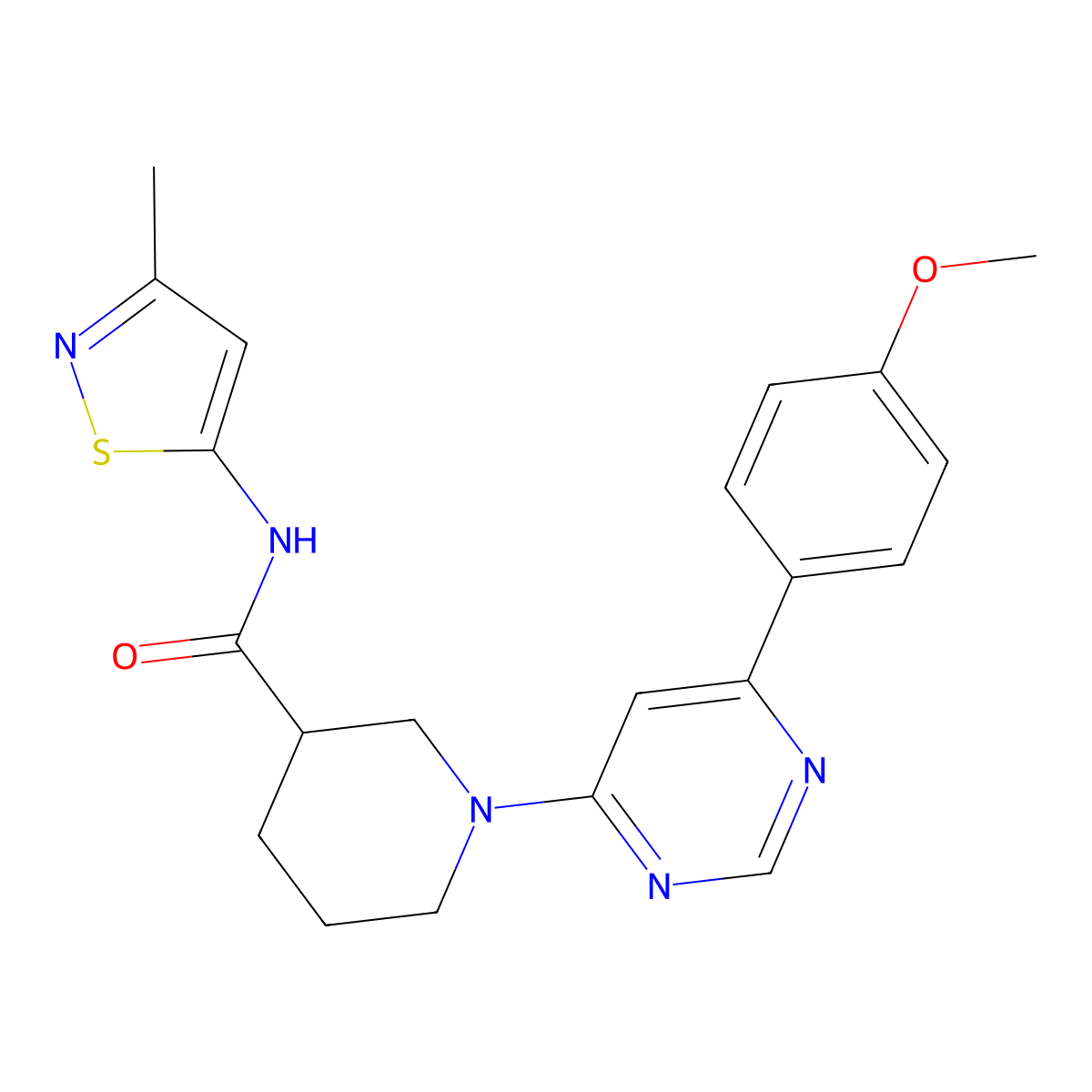 1-(6-(4-methoxyphenyl)pyrimidin-4-yl)-N-(3-methylisothiazol-5-yl)piperidine-3-carboxamide molecular structure, CAS 1396848-33-1