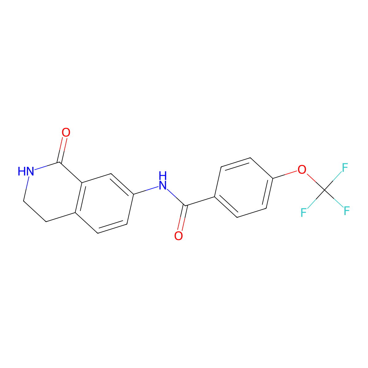 N-(1-oxo-1,2,3,4-tetrahydroisoquinolin-7-yl)-4-(trifluoromethoxy)benzamide molecular structure, CAS 1396848-39-7