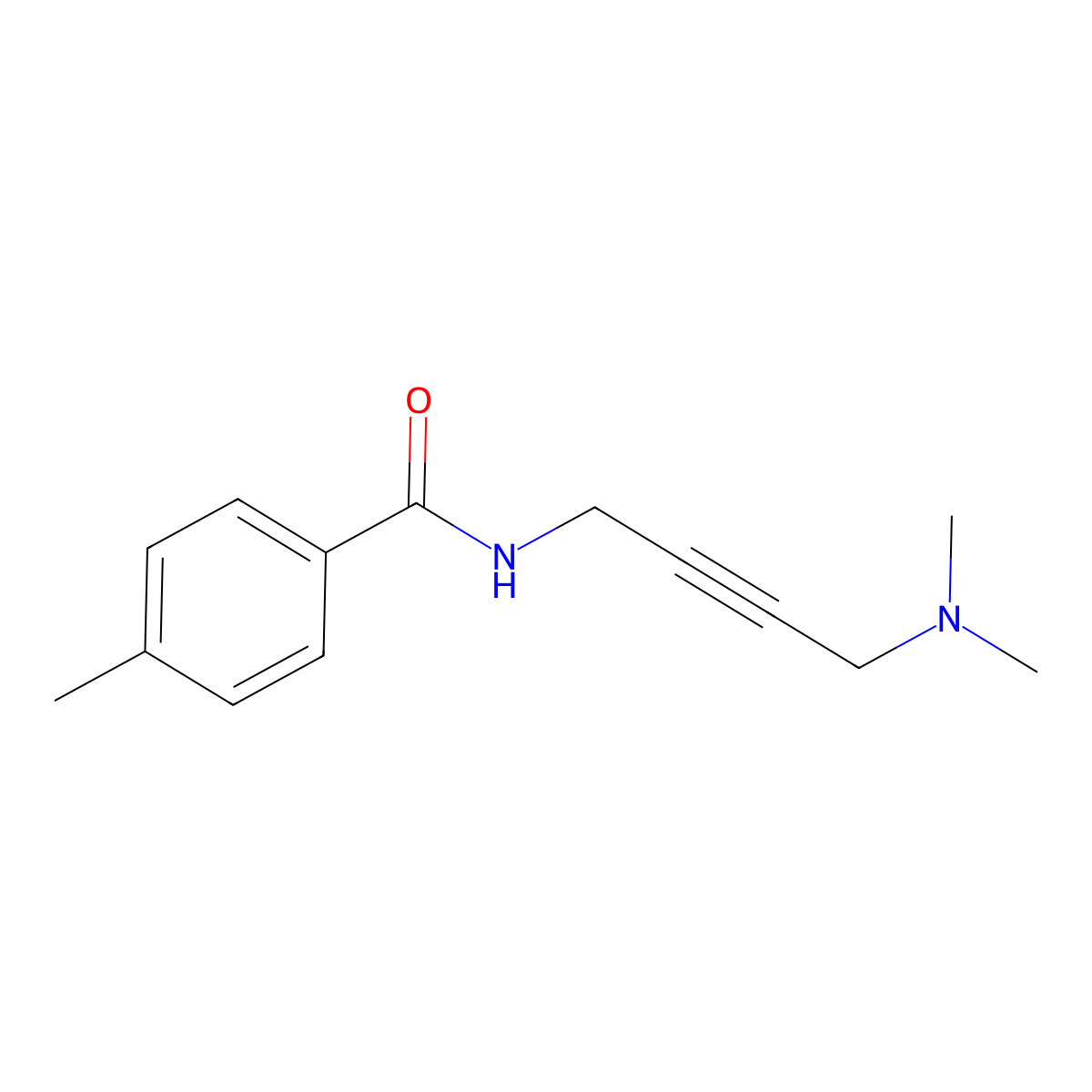 N-[4-(dimethylamino)but-2-yn-1-yl]-4-methylbenzamide molecular structure, CAS 1396849-69-6
