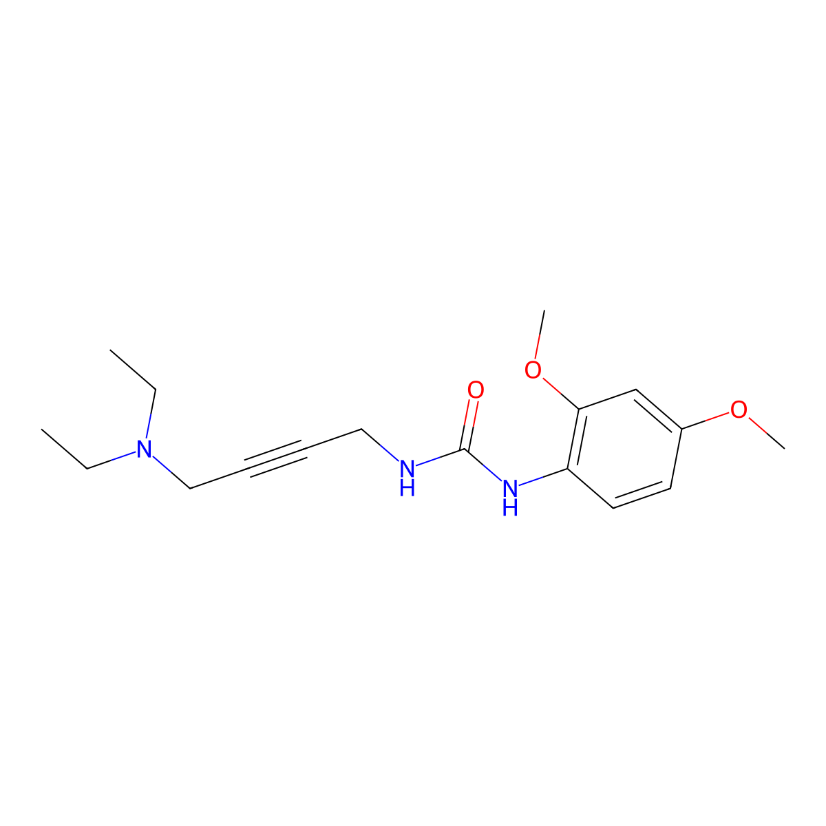 1-(4-(Diethylamino)but-2-yn-1-yl)-3-(2,4-dimethoxyphenyl)urea molecular structure, CAS 1396850-03-5