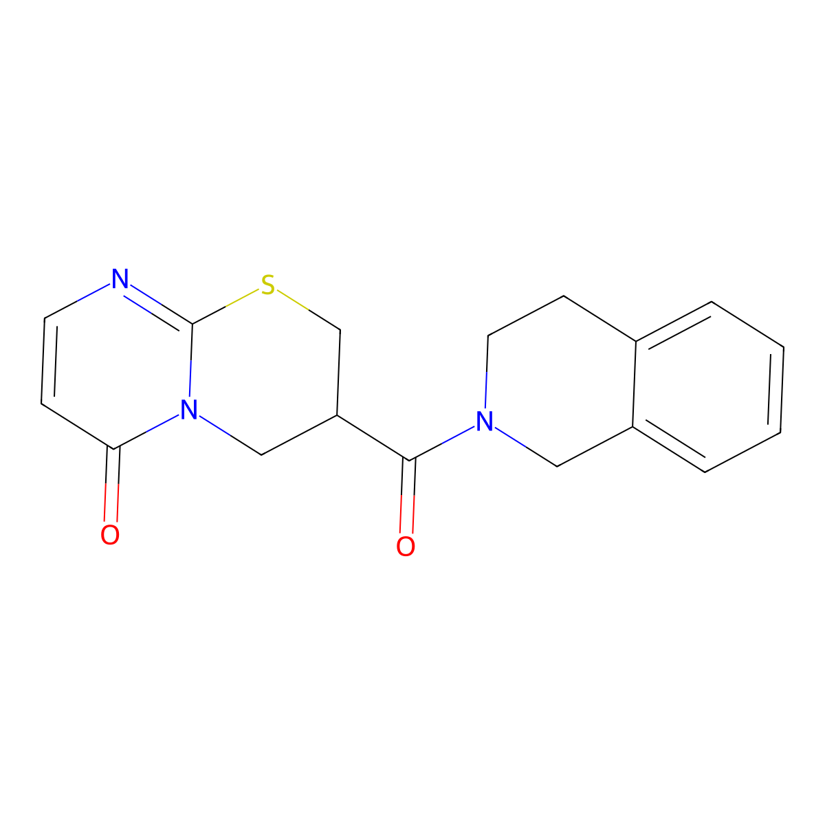 3-(1,2,3,4-tetrahydroisoquinoline-2-carbonyl)-3,4-dihydropyrimido[2,1-b][1,3]thiazin-6(2H)-one molecular structure, CAS 1396850-05-7