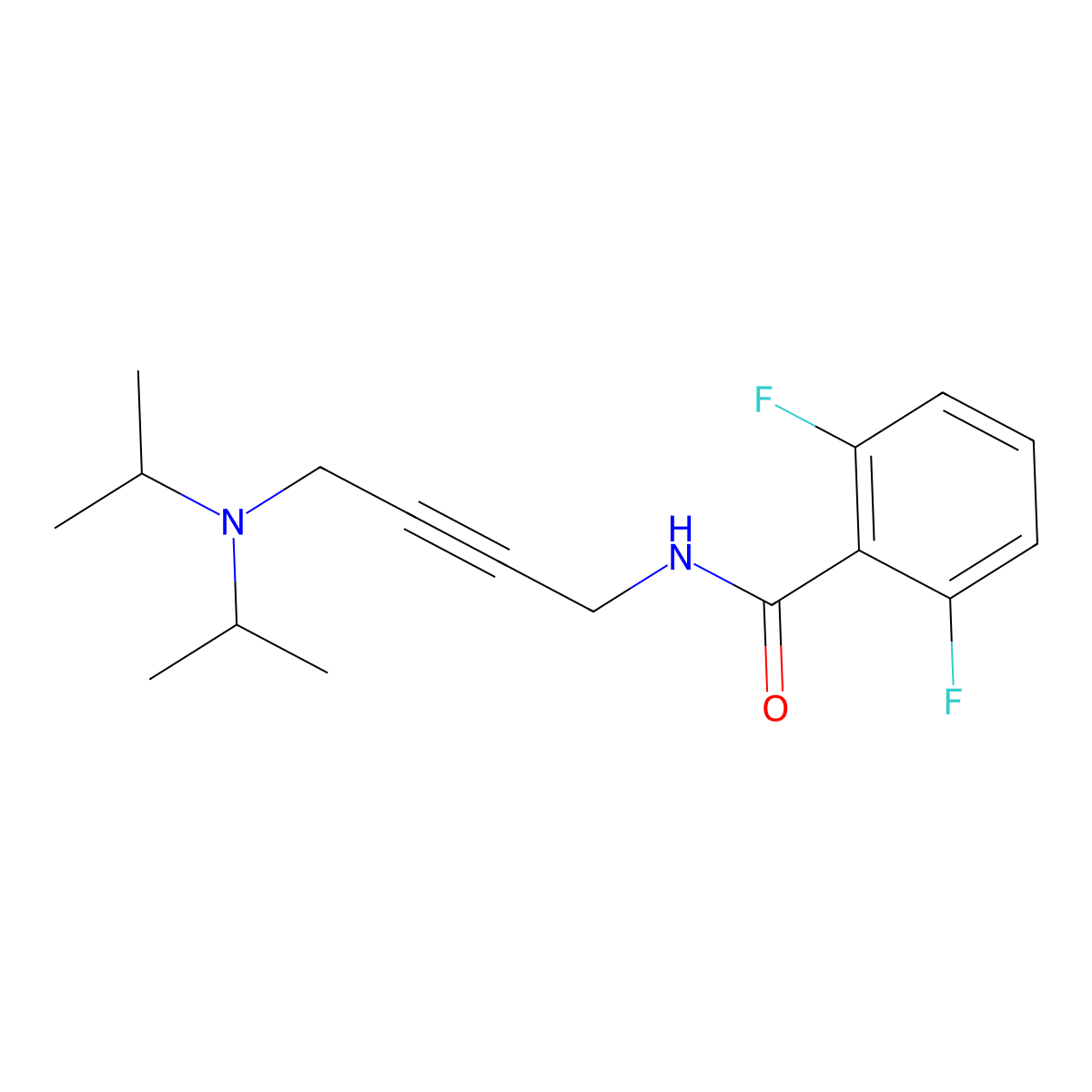 N-(4-(diisopropylamino)but-2-yn-1-yl)-2,6-difluorobenzamide molecular structure, CAS 1396850-18-2