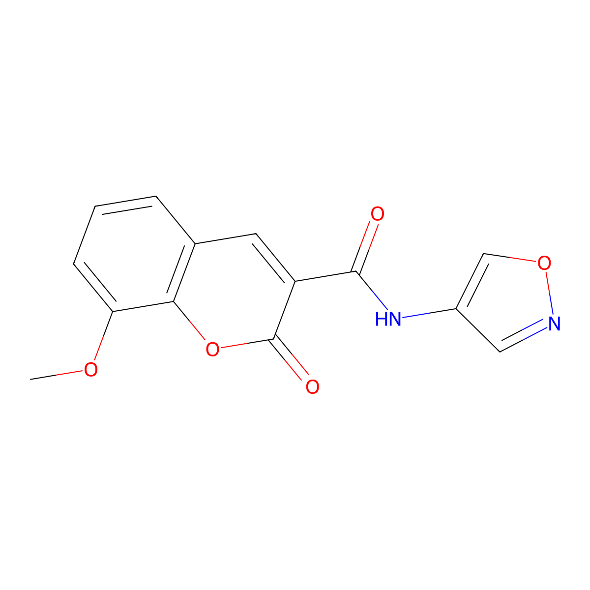 N-(isoxazol-4-yl)-8-methoxy-2-oxo-2H-chromene-3-carboxamide molecular structure, CAS 1396850-70-6