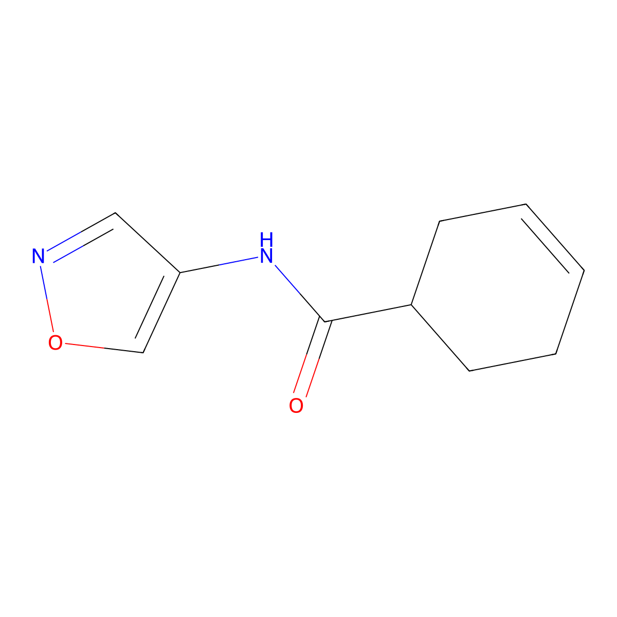N-(isoxazol-4-yl)cyclohex-3-enecarboxamide molecular structure, CAS 1396850-78-4