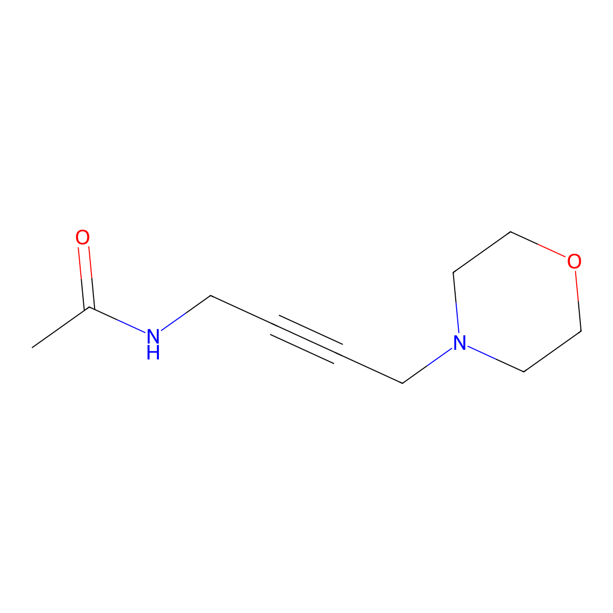 N-[4-(morpholin-4-yl)but-2-yn-1-yl]acetamide molecular structure, CAS 1396851-24-3