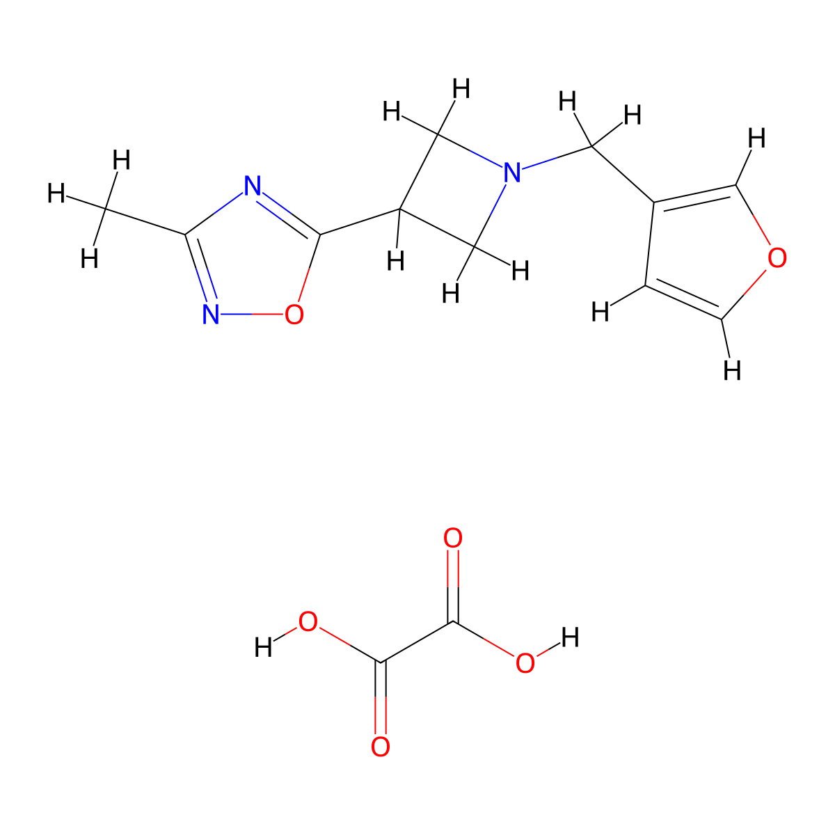 5-(1-(Furan-3-ylmethyl)azetidin-3-yl)-3-methyl-1,2,4-oxadiazole oxalate molecular structure, CAS 1396851-37-8
