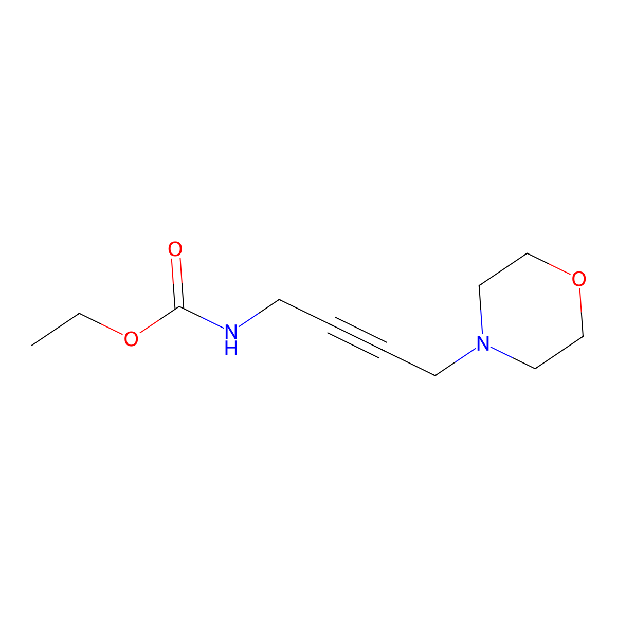 Ethyl (4-morpholinobut-2-yn-1-yl)carbamate molecular structure, CAS 1396851-40-3
