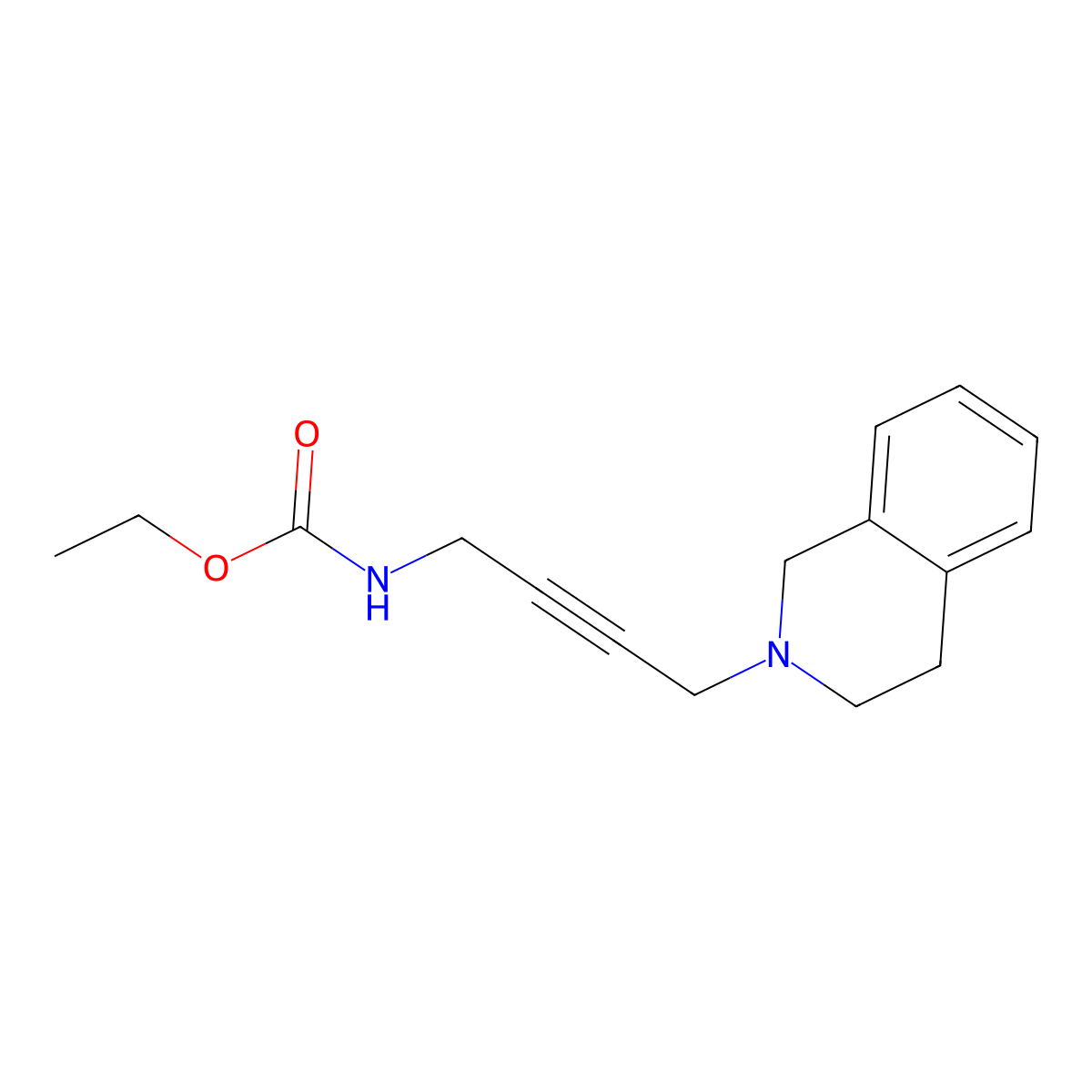 ethyl (4-(3,4-dihydroisoquinolin-2(1H)-yl)but-2-yn-1-yl)carbamate molecular structure, CAS 1396851-84-5