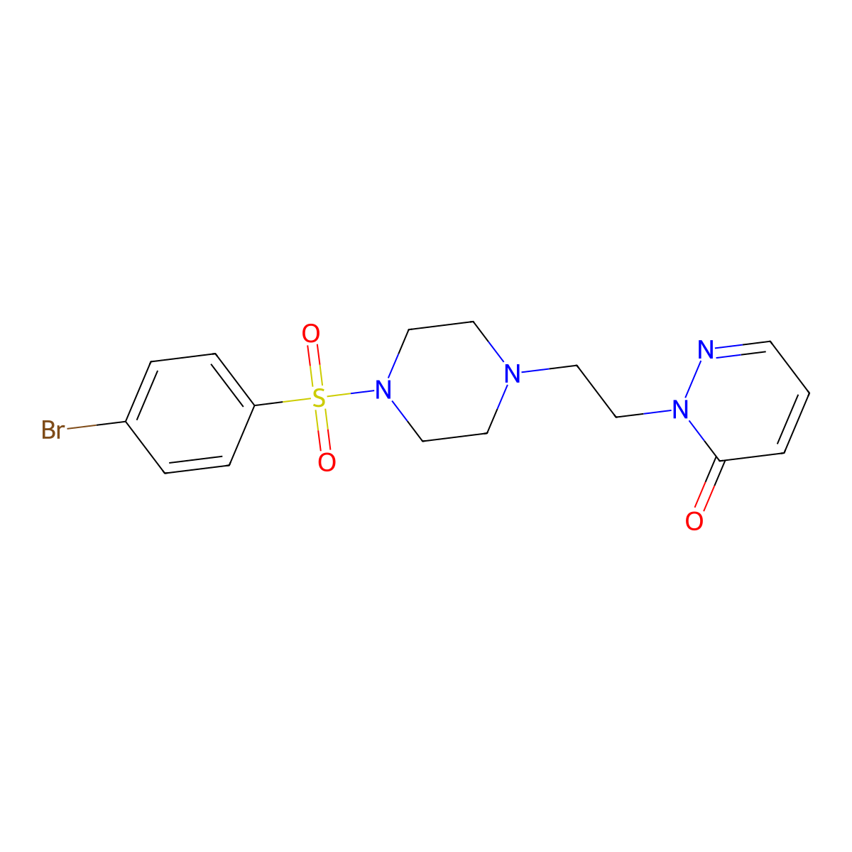 2-(2-(4-((4-bromophenyl)sulfonyl)piperazin-1-yl)ethyl)pyridazin-3(2H)-one molecular structure, CAS 1396852-01-9