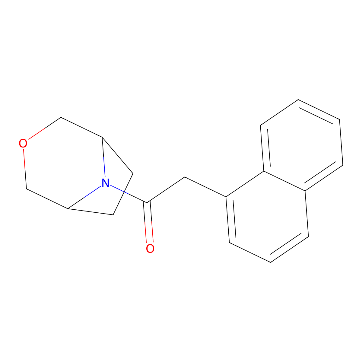 1-((1R,5S)-3-oxa-8-azabicyclo[3.2.1]octan-8-yl)-2-(naphthalen-1-yl)ethanone molecular structure, CAS 1396852-29-1