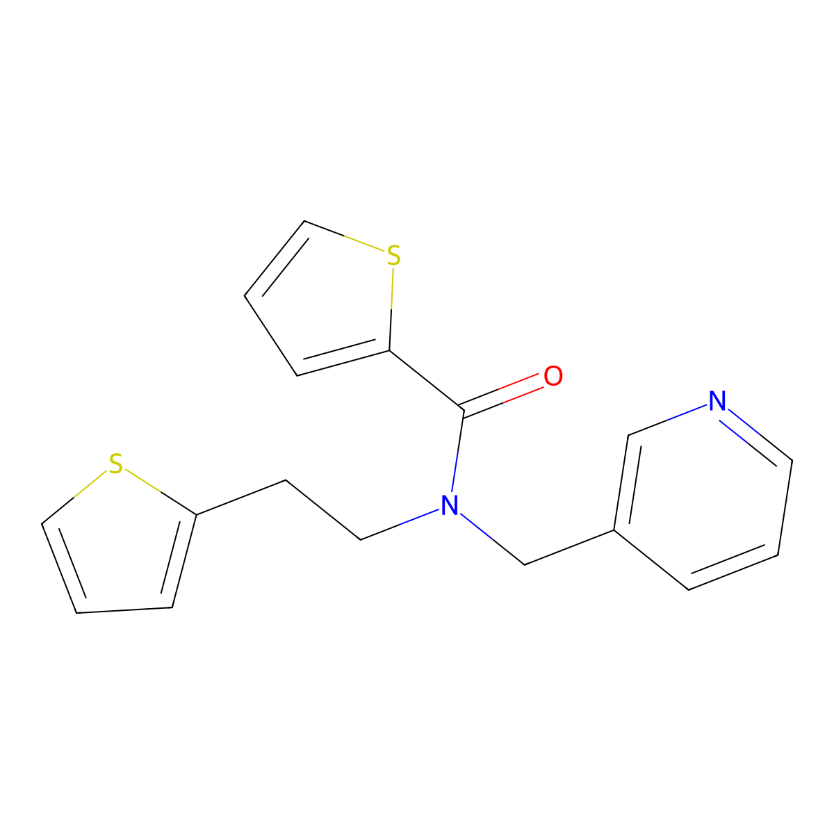 N-(pyridin-3-ylmethyl)-N-(2-(thiophen-2-yl)ethyl)thiophene-2-carboxamide molecular structure, CAS 1396852-31-5