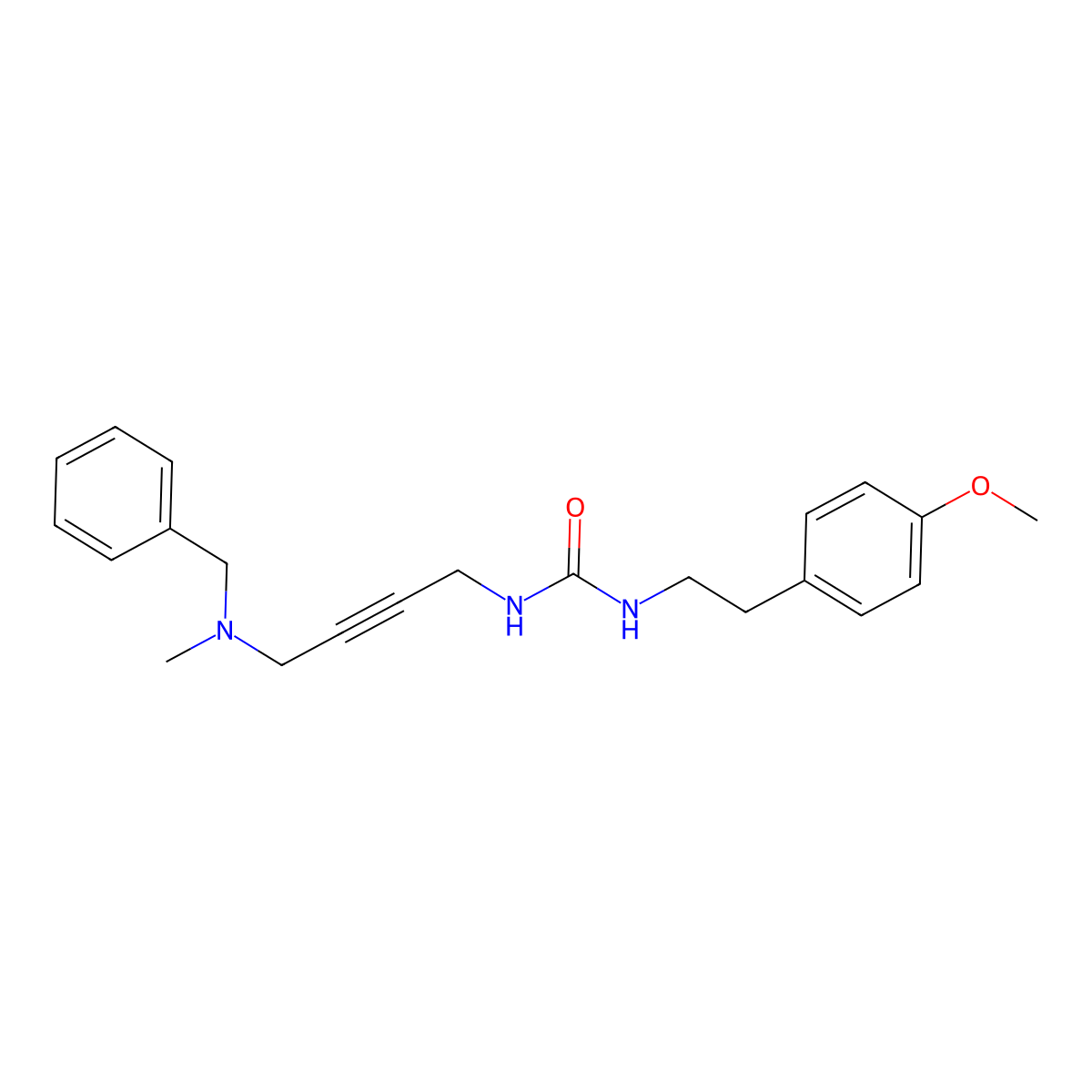 1-(4-(Benzyl(methyl)amino)but-2-yn-1-yl)-3-(4-methoxyphenethyl)urea molecular structure, CAS 1396852-33-7
