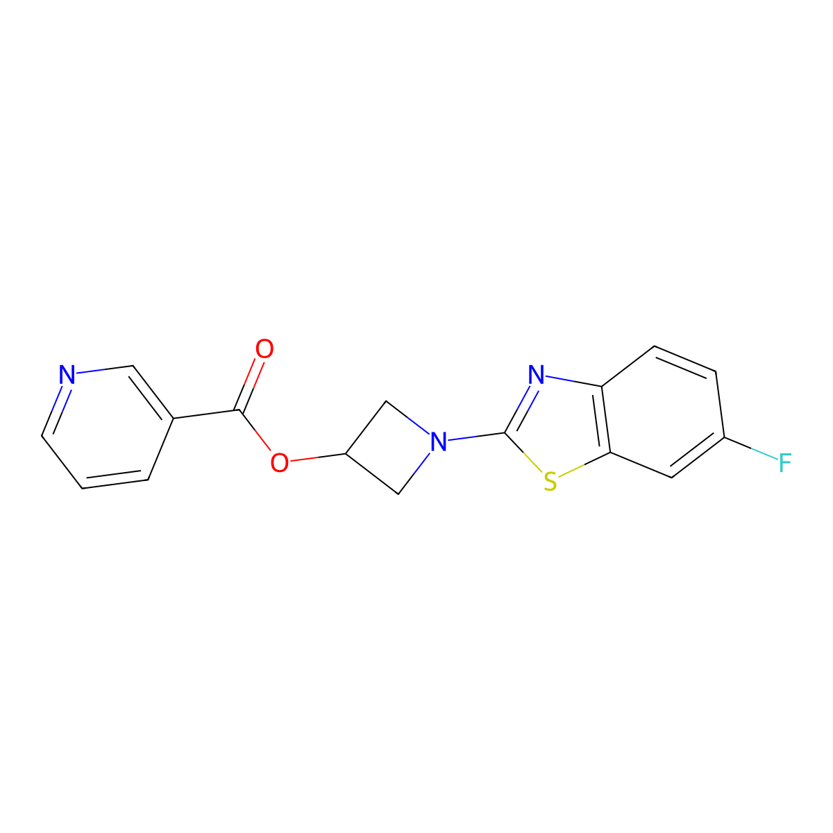 1-(6-Fluorobenzo[d]thiazol-2-yl)azetidin-3-yl nicotinate molecular structure, CAS 1396852-94-0
