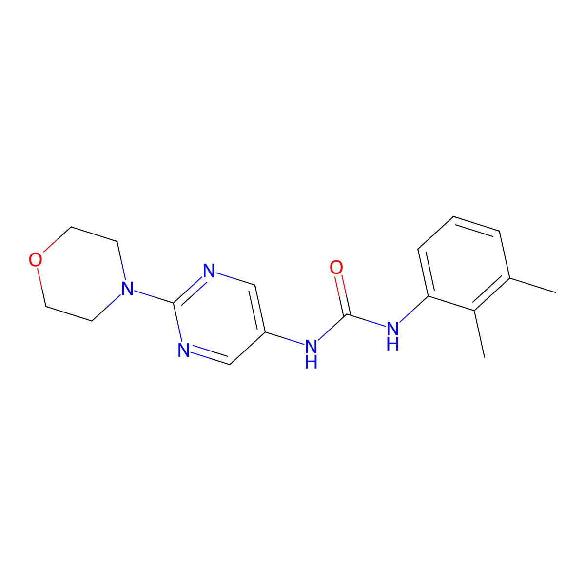 1-(2,3-Dimethylphenyl)-3-(2-morpholinopyrimidin-5-yl)urea molecular structure, CAS 1396853-31-8